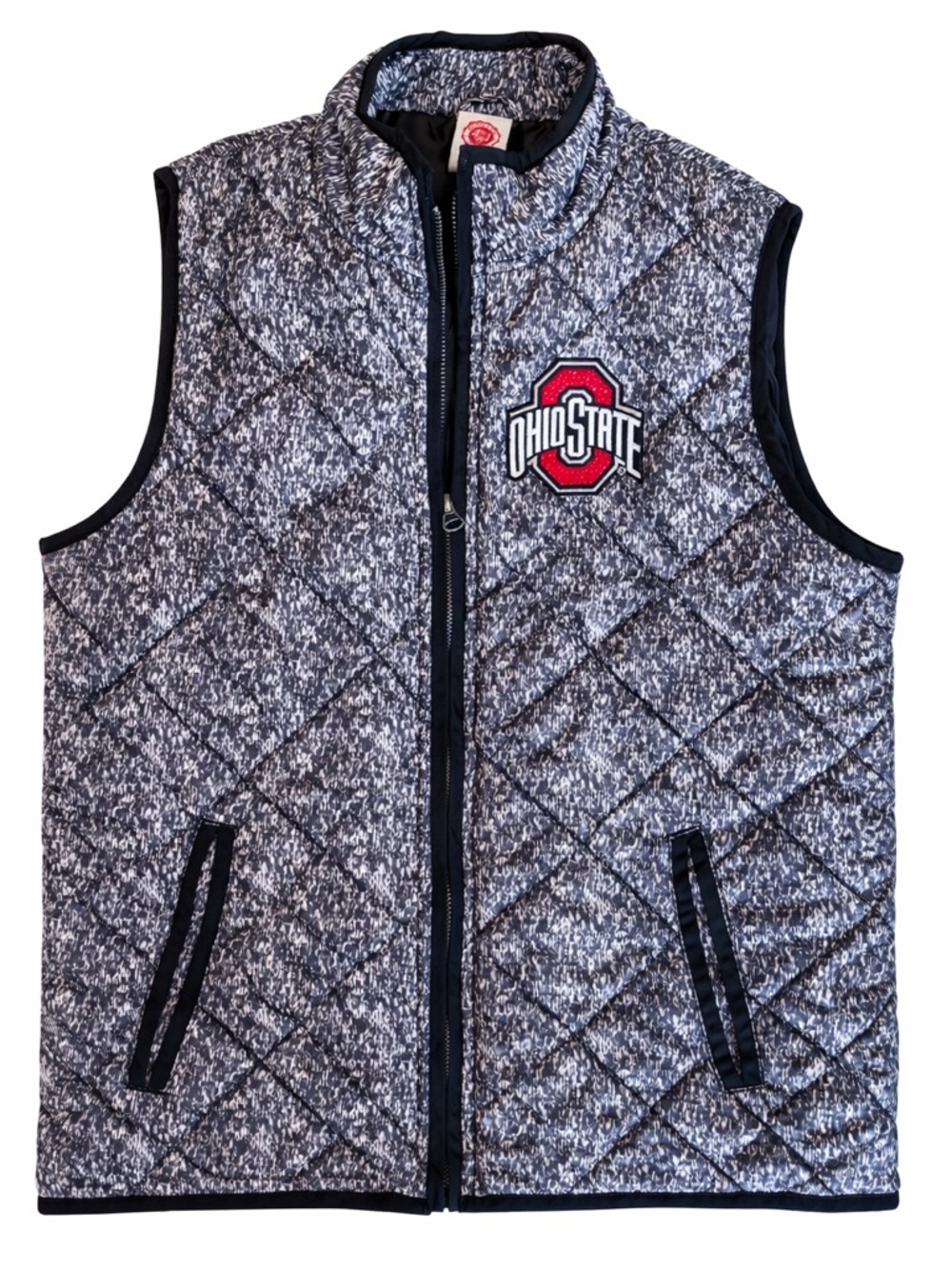 Quilted Sleeveless Vest in Heather Gray